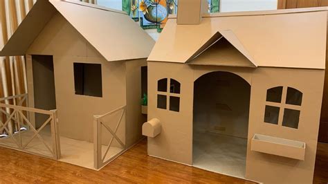 做房子|DIY How to Make a Beautiful House from Cardboard 如何用纸皮。